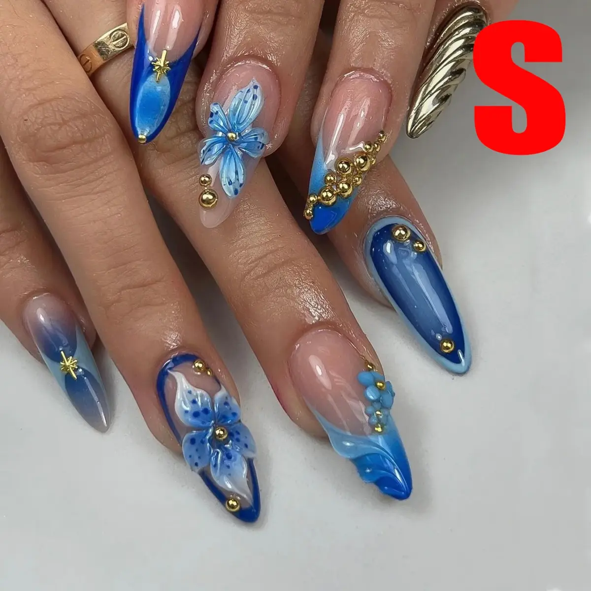 10PCS ✨ Rosé Allure – Luxury Stiletto Press-On Nails | Handmade Pink Floral 3D Embellished Long Reusable Acrylic Tips ✨ - Image 7