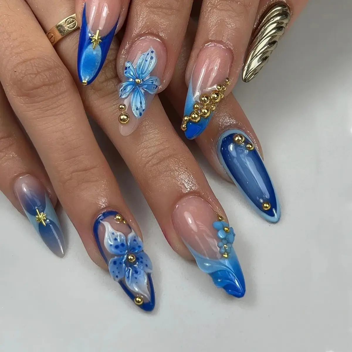 10PCS ✨ Rosé Allure – Luxury Stiletto Press-On Nails | Handmade Pink Floral 3D Embellished Long Reusable Acrylic Tips ✨ - Image 16